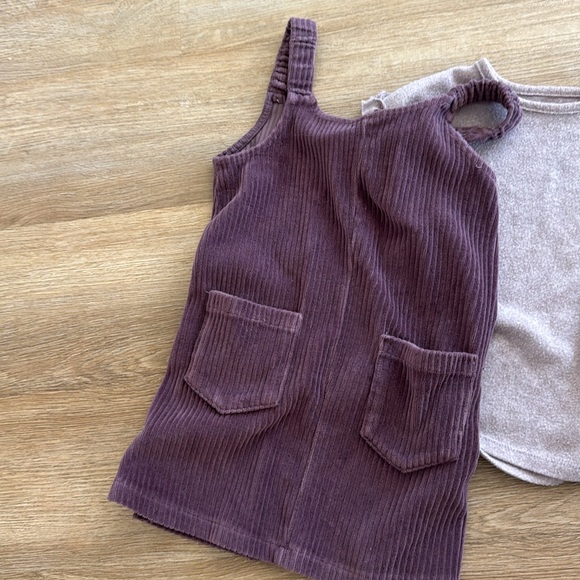 Purple Corduroy Pinafore Dress Zara - Picture 5 of 5